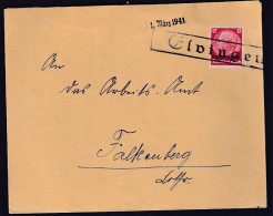 Dt.Besetzung 2.Weltkrieg, Lothringen, EF. Mi.-Nr  7, Mit Notstempel Eldingen - Besetzungen 1938-45