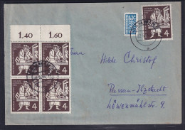 Bund, Fern-Brief Mit MeF. Mi.-Nr.198 (5X) 2x OR. - Storia Postale