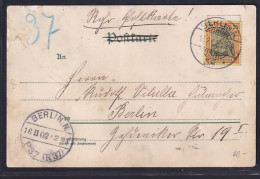 DR. Rohrpost-Karte Von 1902 Mit EF. Mi.-Nr. 73 - Other & Unclassified