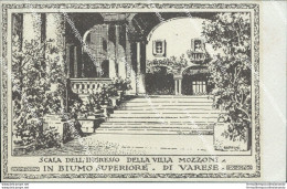 Bs193 Cartolina Biumo Superiore Varese Scala Dell'ingresso Della Villa Mozzoni - Varese