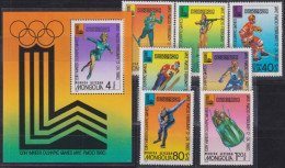 F-EX50082 MONGOLIA MNH 1980 LAKE PLACID WINTER OLYMPIC GAMES SKI.  - Summer 1980: Moscow