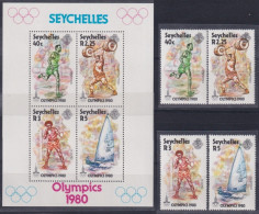 F-EX50084 SEYCHELLES MNH 1980 MOSCOW OLYMPIC GAMES ATHLETICS BOXING WEIGHTLIFTIN.  - Zomer 1980: Moskou