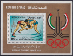 F-EX50085 IRAQ MNH 1980 SHEET OLYMPIC GAMES MOSCOW RUSSIA FIGHTING.  - Ete 1980: Moscou