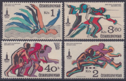 F-EX50086 CZECHOSLOVAKIA MNH 1980 OLYMPIC GAMES MOSCOW ATHLETISM FENCING BASKET.  - Ete 1980: Moscou