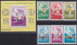 F-EX50087 RUMANIA MNH 1980 OLYMPIC GAMES MOSCOW RUSSIA ATHLETISM FIGHTING.            - Estate 1980: Mosca