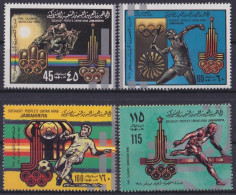 F-EX50093 LIBYA MNH 1980 MOSCOW OLYMPIC GAMES ATHLETISM JAVELIN SOCCER FOOTBALL - Zomer 1980: Moskou