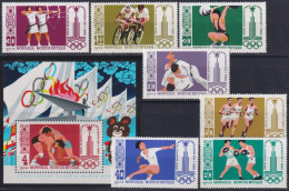 F-EX50104 MONGOLIA MNH 1980 OLYMPIC GAMES MOSCOW ATHLETISM CYCLING ARCHERY JUDO BOXING.               - Ete 1980: Moscou