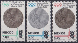 F-EX50108 MEXICO MNH 1980 OLYMPIC GAMES MOSCOW MEDALS.  - Ete 1980: Moscou