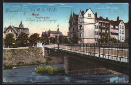 AK Hanau, Ortspartie An Der Wilhelmsbrücke  - Hanau