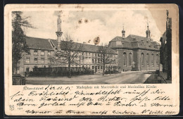 AK Düsseldorf, Marktplatz Mit Mariensäule Und Maximilian Kirche  - Duesseldorf