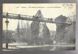 Paris, Buttes Chaumont, Pont Suspendu (13610) - Parks, Gärten