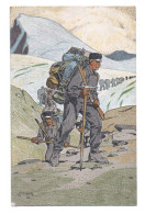 Illustrateur CARL MOOS - Occupation De La Frontière Suisse - Troupes De Montagne En Marche - Convoyeurs - Schweizerische - Moos, Carl