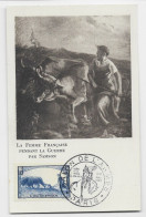 FRANCE SURTAXE 2FR50 CHARRUE CARTE MAXIMUM SALON DE L'ARMEE PARIS 29 MAI 1953 - 1940-1949
