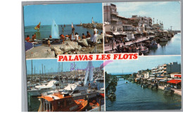 PALAVAS LES FLOTS 34 - La Plage Le Canal Le Port De Plaisance Bâteau Voilier 1988 - Palavas Les Flots