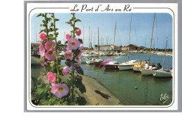 ILE DE RE 17 - Le Pont D'Ars En Ré Port Bâteau Voilier Fleur Rose Tremiere - Ile De Ré