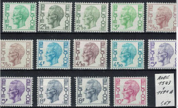 ROI BAUDOUIN  ** / MNH  LOT Avec   1543 +1581A   Et 2 Nuances Pour Le 5 Et  Pour Le 8 Fr  à   1,69 - Neufs