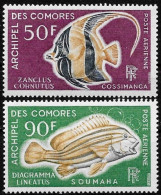 Comores 1968 - Yvert N° PA 23/24 - Michel N° 90/91 ** - Poste Aérienne