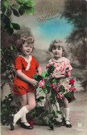 FETES - VOEUX - Bonne Fête - Petites Filles Avec Des Fleurs - Fantaisie - Carte Postale Ancienne - Autres & Non Classés