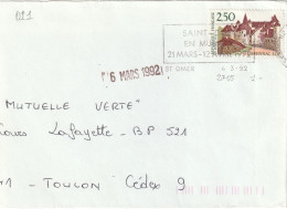 FLAMME  TEMPORAIRE  62   ST  OMER              /  N°  2705 - Mechanical Postmarks (Advertisement)