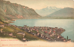 SUISSE - Montreux Et Dents Du Midi - Vue Générale - Vue Sur Une Partie De La Ville - Colorisé - Carte Postale Ancienne - Montreux