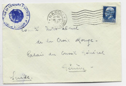 ITALIA 1.25 LETTERE COVER NAPOLI TO CROIX ROUGE GENEVE CENSURE PROVINCIALE - Posta Militare (PM)