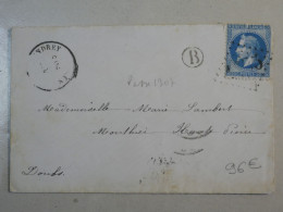 DN16  FRANCE  LETTRE RR BUREAU PASSE 1307 AN 1866  MONTHIER + AFF. INTERESSANT +++ - 1849-1876: Periodo Classico