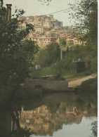 CORDES, VUE GENERALE ET REFLETS AU MOULIN DE PIERRE COULEUR  REF 15869 - Cordes