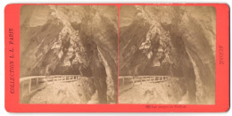 Stereo-Fotografie Leon & Levy, Paris, Ansicht Pfäfers, Les Gorges De Pfeffers  - Photos Stéréoscopiques