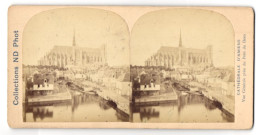 Vue Stéréoscopique-Photo Phot Neurdein Freres, Paris,  Vue De Amiens, Vue Enerale Pris Du Pont Du Dom Cathedrale D`A  - Stereoscoop