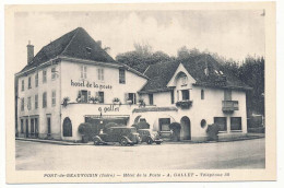 CPSM 9 X 14 Isère PONT-de-BEAUVOISIN Hôtel De La Poste A. Gallet    Au Verso Menu Et Note Manuscrits - Sonstige & Ohne Zuordnung