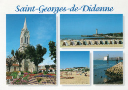 - 17 - SAINT-GEORGES-DE-DIDONNE. - L'Eglise - La Plage - Multi Vues - Photo Olivier Anger. - - Saint-Georges-de-Didonne