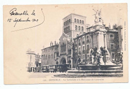 CPA 9 X 14 Isère  GRENOBLE La Cathédrale Et Kle Monument Du Centenaire   Tramway - Grenoble