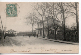 Carte Postale Ancienne Changy - Cour De La Gare - Chemin De Fer - Other & Unclassified