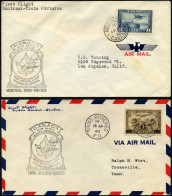 KANADA 169,211 BRIEF, 11.4.1942, Erstflug MONTREAL-TROIS-RIVIERES, 16.4.1942, Rückflug TROIS-RIVIERES-QUEBEC, 2 Prachtbr - Aéreo
