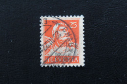 1921 ZUM  CH 155 25 C VERMILLON G.TELL OBLITERATION CHAUX - DE - FONDS DU 23 . III . 22 - Used Stamps