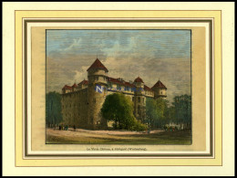 STUTTGART: Das Alte Schloß, Kolorierter Holzstich Von Malte-Brun 1880 - Estampes & Gravures