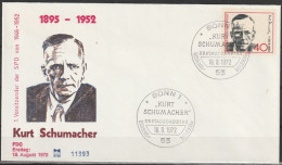 BRD FDC 1972 Nr.738 20.Todestag Kurt Schumacher (d 1558 )günstige Versandkosten - Sonstige & Ohne Zuordnung