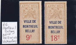 AFFICHES  De VILLE ,,,,,,,,,,,, VILLE DE MONTREUIL-BELLAY ,, 2 Timbres - Timbres