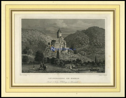 ZWINGENBERG AM NECKAR, Gesamtansicht, Stahlstich Von Foltz/Umbach Um 1840 - Estampes & Gravures