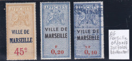 AFFICHES  De VILLE ,,,,,,,,,,,, VILLE DE MARSEILLE  ,, 2 Timbres - Sellos