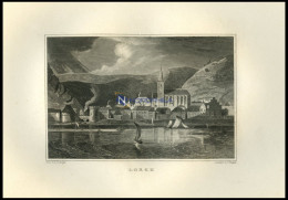 LORCH, Gesamtansicht übers Wasser Gesehen, Stahlstich Von Lange/Riegel Um 1850 - Prints & Engravings