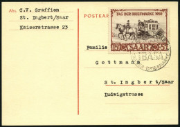 SAARLAND 291 BRIEF, 1950, 15 Fr. IBASA Mit Sonderstempel Vom 24.4. Auf Maximumkarte,  Pracht - Sonstige & Ohne Zuordnung