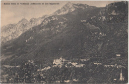 Schloss Vaduz Im Fürstentum, Liechstenstein, Mit Dem Rappensteim. Circulé En 1913. 2 Scans. Peu Courante - Liechtenstein