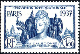 NUOVA CALEDONIA, NEW CALEDONIA, MOSTRA INTERNAZIONALE PARIGI, 1937, NUOVI (MLH*) Mi:NC 205, Scott:NC 213, Yt:NC 171 - Ongebruikt