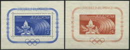 RUMÄNIEN Bl. 46/7 **, 1960, Blockpaar Olympische Spiele, Pracht, Mi. 55.- - Blocs-feuillets