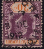 STRAITS SETTLEMENTS 1909 KE7 30c Sc#120 - USED With Raffles Hotel Proud D2 Pmk @N554 - Straits Settlements