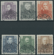 ÖSTERREICH 1918-1938 524-29 O, 1931, Dichter, üblich Gezähnter Prachtsatz, Mi. 270.- - Otros & Sin Clasificación