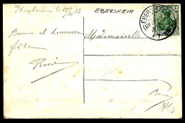 COURRIER D'EBERSHEIM - UNTERELSASS - 1913 -  - Covers & Documents