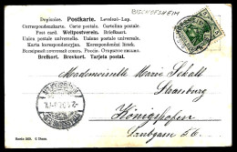 COURRIER DE BISCOFSHEIM - 1900 - POUR STRASBOURG -  - Cartas & Documentos