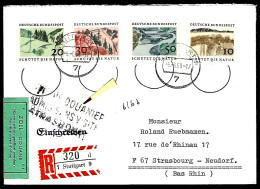 RECOMMANDÉ DE STUTTGART - 1969 - SÉRIE PROTECTION DE LA NATURE - DOUANE -  - Cartas & Documentos
